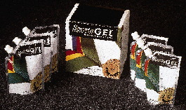 A stand-up pouch with a pour spout is expected to help Nu Skin?s SportaGEL energy gel stand apart from the competition when it?s