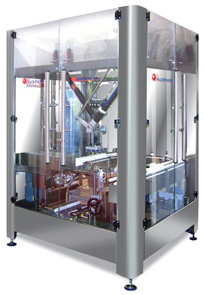 CASE PACKER. Parallel kinematics, servos, and software all combine to make this robotic case packer fast, powerful, and flexible