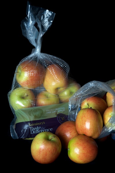 Apples are among the produce paced in the new material.