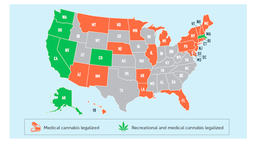 States that have legalized cannabis