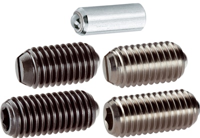 Halder's Spring Plungers with Rolling-Off Function