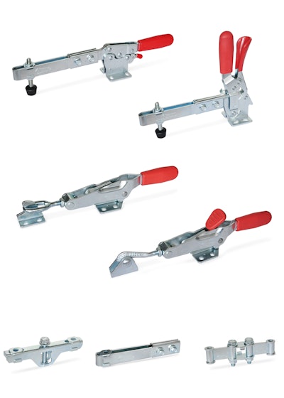 Toggle clamp product versions with integrated safety features