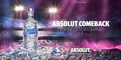 Absolut Comeback bottle promotion