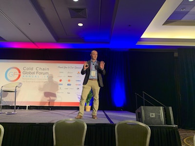 Eugenio Filippi addressed attendees at the 2019 Cold Chain Global Forum in Boston.