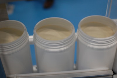 Vital Proteins container weights range from 5 to 400 oz. The rotary filler can run four different sized containers.