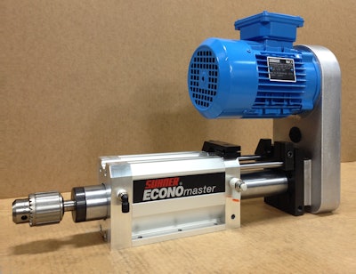 ECONOmaster is used to reduce the center to center point of the holes drilled by a quill-feed drill.