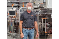 Peter Buczynsky, Vice President & General Manager of Pharmaworks blister packaging machinery with PPE face shield.