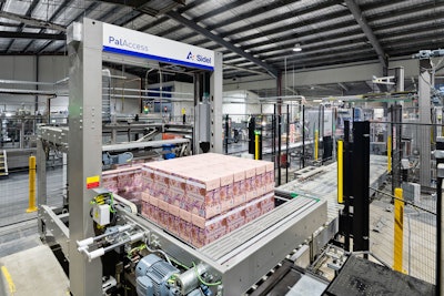 Chandon management greatly appreciates the fact that palletizing is now done automatically.