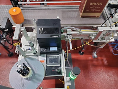 The thermal-transfer print-and-apply labeler brings the line to a close.