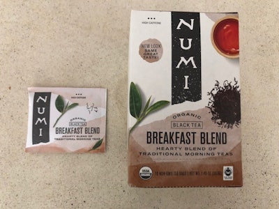 Individually wrapped bags come in folding cartons.