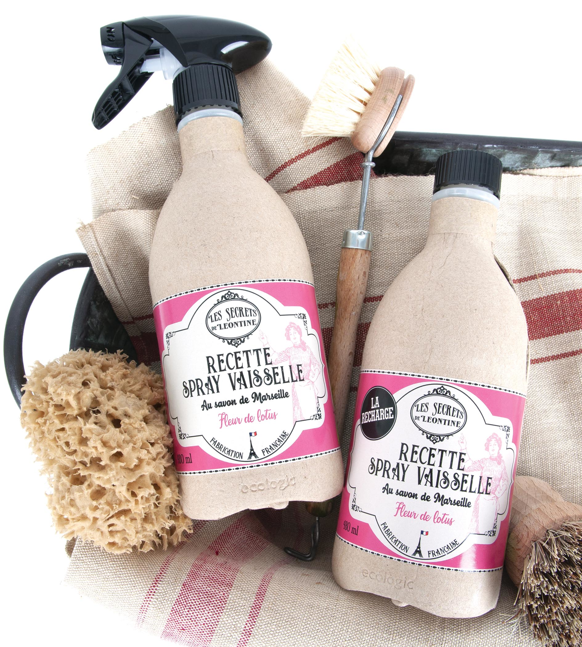 The molded pulp paper bottles include an inner liner that&rsquo;s extrusion blown of 80% PCR HDPE.