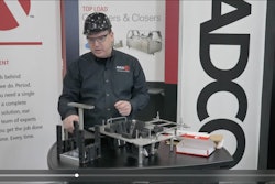 Colin Warnes, ADCO's director of sales engineering and project management, shows the company's 3D printed tooling.