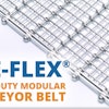 Eye-Flex conveyor belt is engineered for smooth product transfers between equipment.