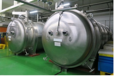 Caption: Fig: 2: Two drying chambers are operated in parallel at a manufacturer of freeze-dried foodstuffs. Image courtesy of Busch Vacuum Solutions.