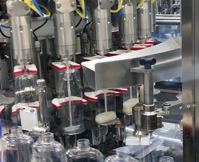 The 24-station rotary netweigh filler is extremely accurate.