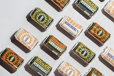 Costa Rica’s Numu Brewing uses bold, almost hypnotic symmetrical patterns on its beer packaging.