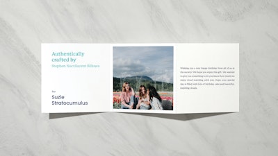 Gift card customization via digital printing allows for entirely unique, batch-size-one gifting.