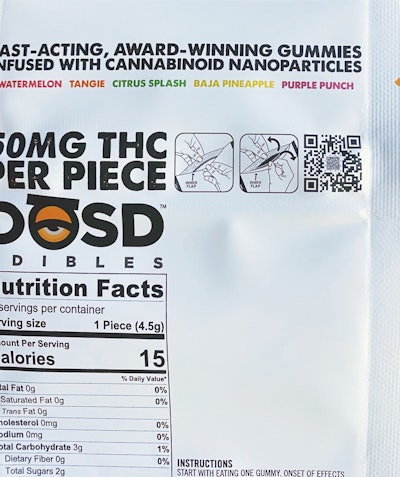 When consumers scan the unique QR code on the back of the pouch, not only do they get verification that the package is authentic, they also get customized messaging.
