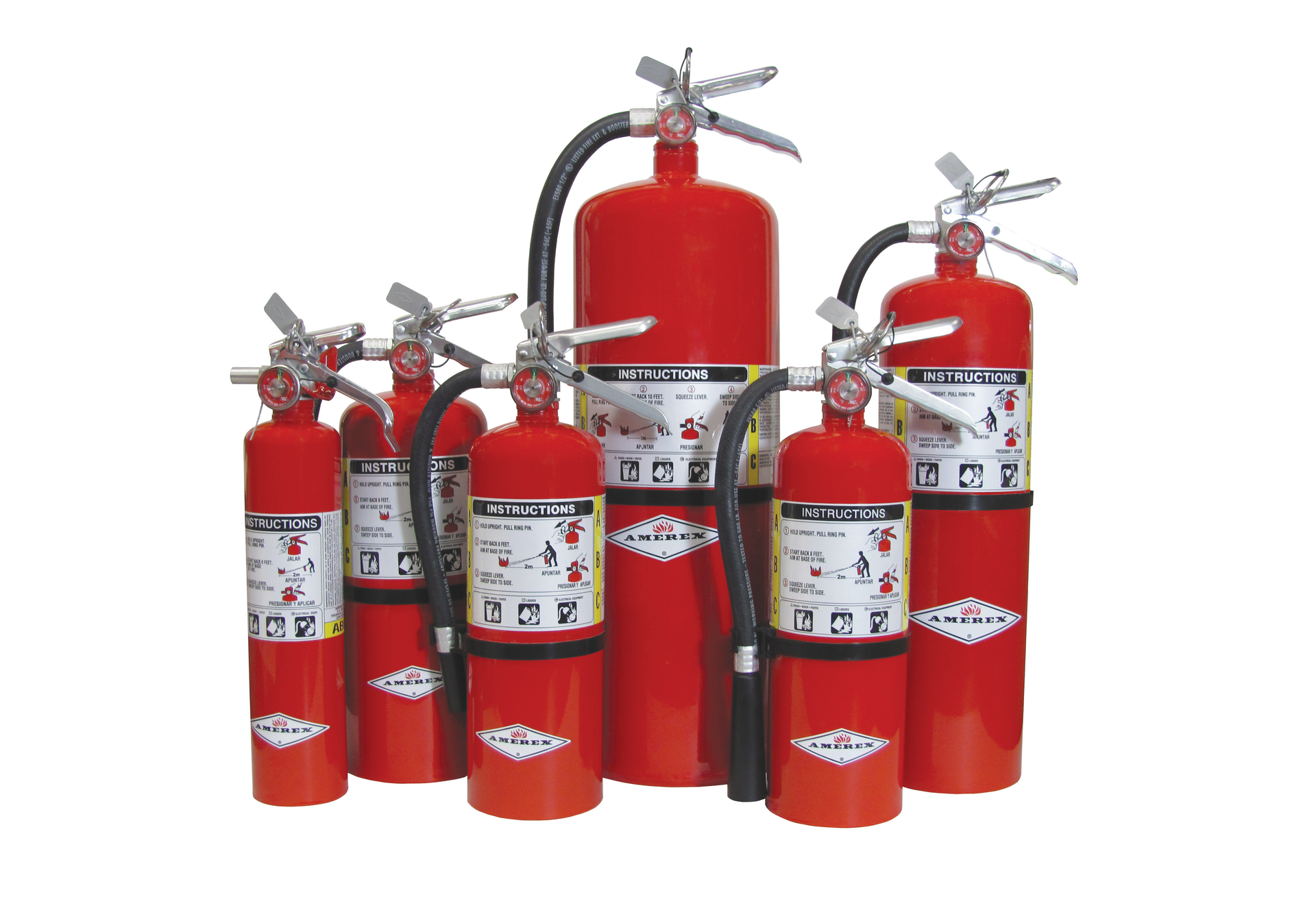 Labels on Amerex Corp.&rsquo;s line of hand, portable, and wheeled fire extinguishers provide critical instructions on the type of fire the unit is designed to handle and how to operate the device.