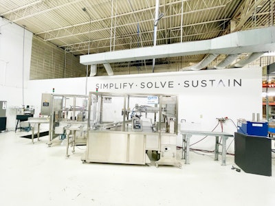 The Felins showroom showcases a variety of their automatic and semi-automatic machines, including stainless steel automatic banding systems