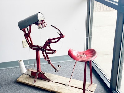 The original Pak-Tyer model is on display in the foyer at Felins. The original Pak-Tyer was invented in 1921 by Fred E. Lins and Frank Radechovsky.