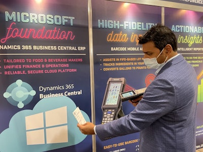Viswanath Puttagunta, president and CTO, Power Central, demonstrates the company's Microsoft dynamics ERP platform.