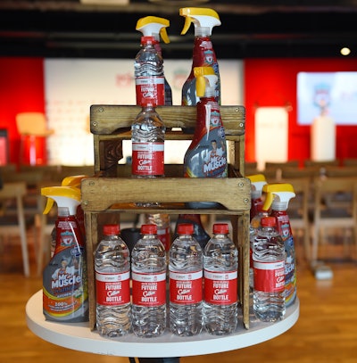 The nearly half-million bottles used at the Liverpool Football Club's stadium each year are being collected and turned into new packaging for Mr Muscle.