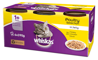 The move to paperboard for its pet food brand multipacks, including Whiskas wet cat food, is expected to remove 180 metric tons, or approximately 198 U.S. tons, of plastic film from the environment annually.