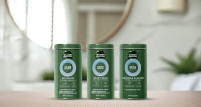 The Zero Plastic Home Care Line, consisting of both powder-based cleaners as well as pressed-powder tablets, features tin-plate steel canisters.