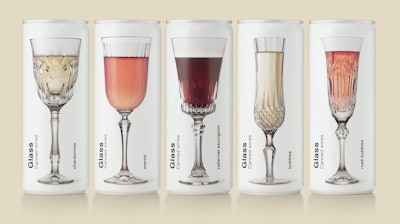 The packaging for Glass Canned Wines plays on the surprise of discovering a product that is not usually found in this type of container.