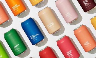 United Sodas of America put color front and center with its “daringly minimalist” packaging.