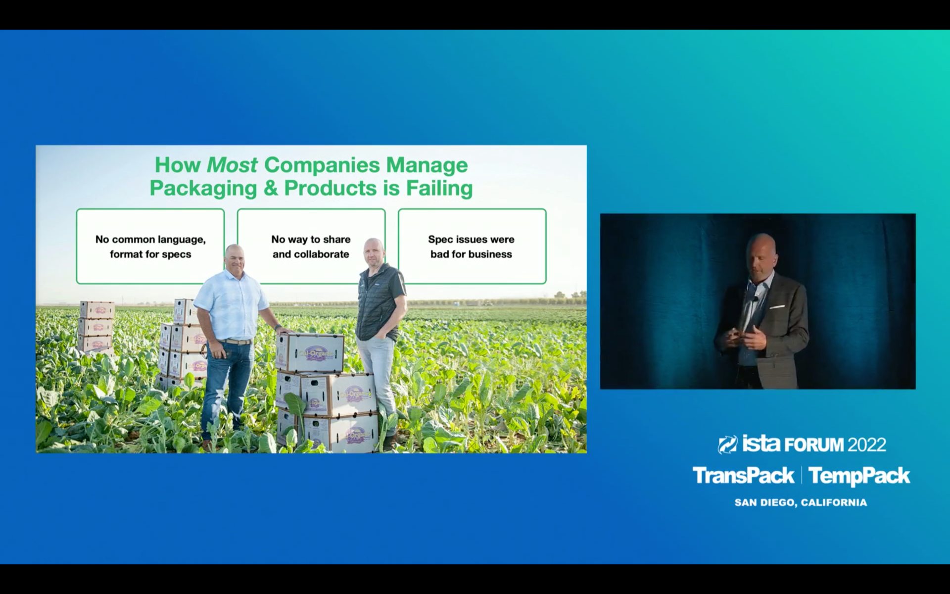 Matthew Wright, founder and CEO of Specright, presented on the urgency of transitioning packaging to a digital platform using data.