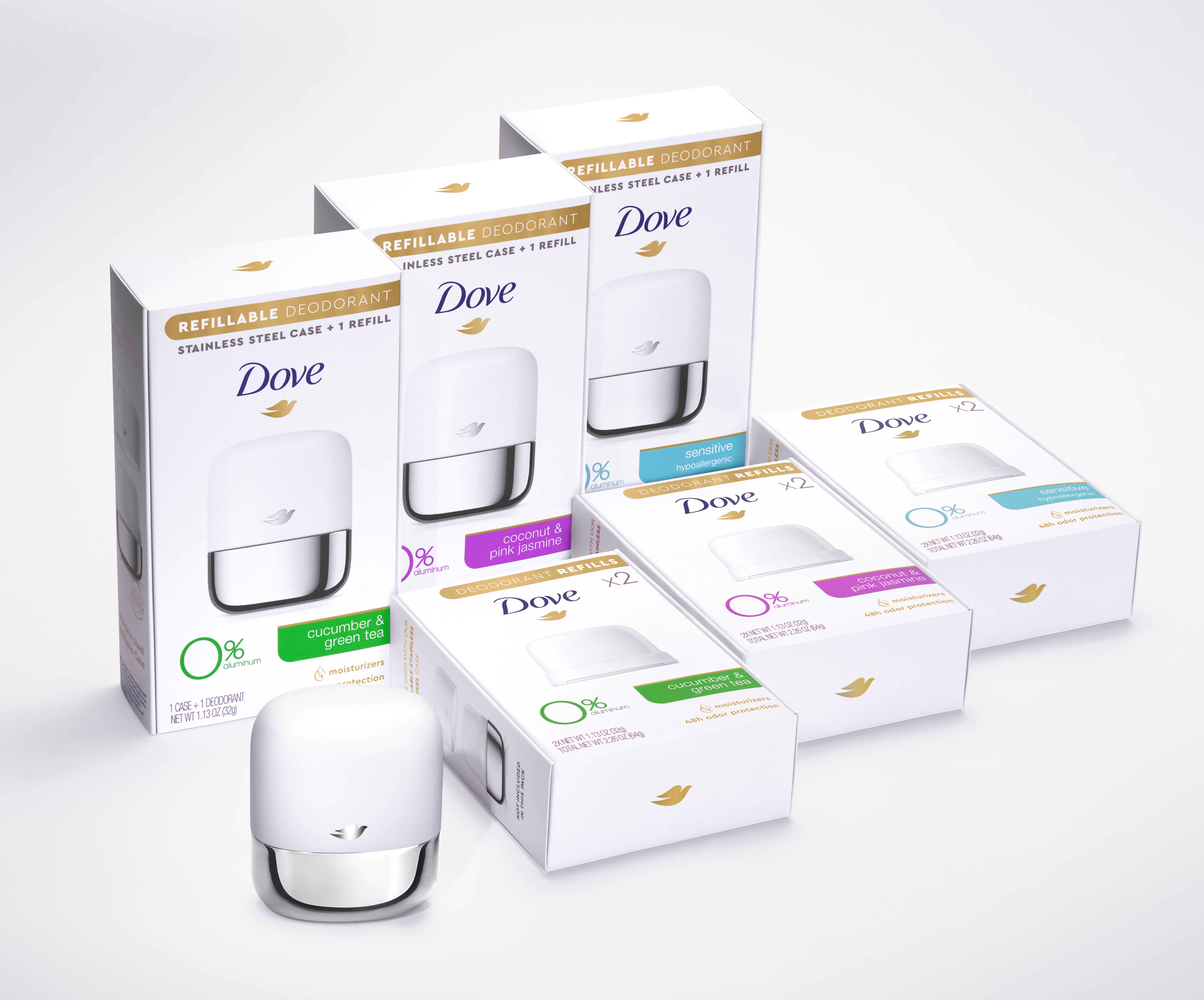 Unilever introduced its Dove refill-at-home deodorant package in early 2021.