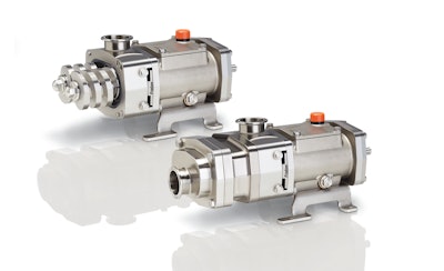 FDS twin-screw pumps can be cleaned in place, so they do not need to be taken apart for cleaning.