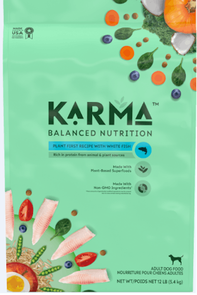 KARMA plant-first dog food packaging