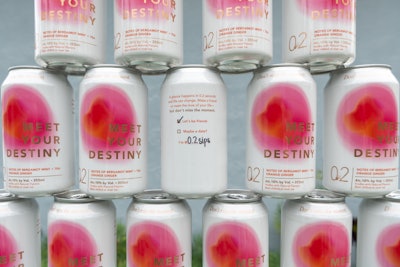 Meet Your Destiny comes in a 12-oz can, designed for sharing, that offers room on the back to connect with other consumers.
