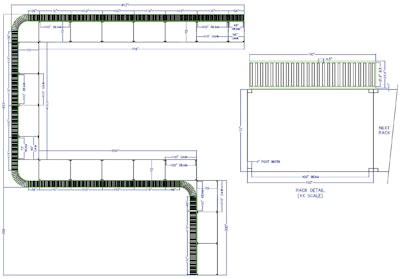 FIGURE A. The “big dipper-shaped” layout contains four consecutive, distinct picking lanes.