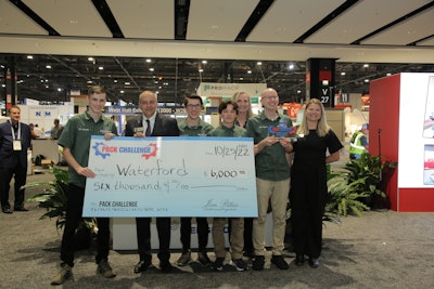 Waterford Union High School's team wins the PACK Challenge.