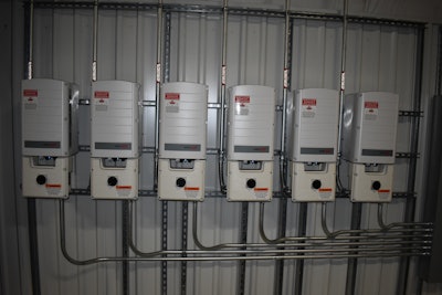 Solar Edge power inverter control solar production at CTI.