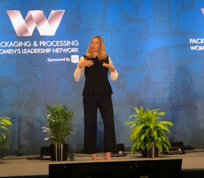 Dawn Hudson was the keynote speaker at the Packaging & Processing Women's Leadership Network (PPWLN) breakfast at PACK EXPO International in Chicago.