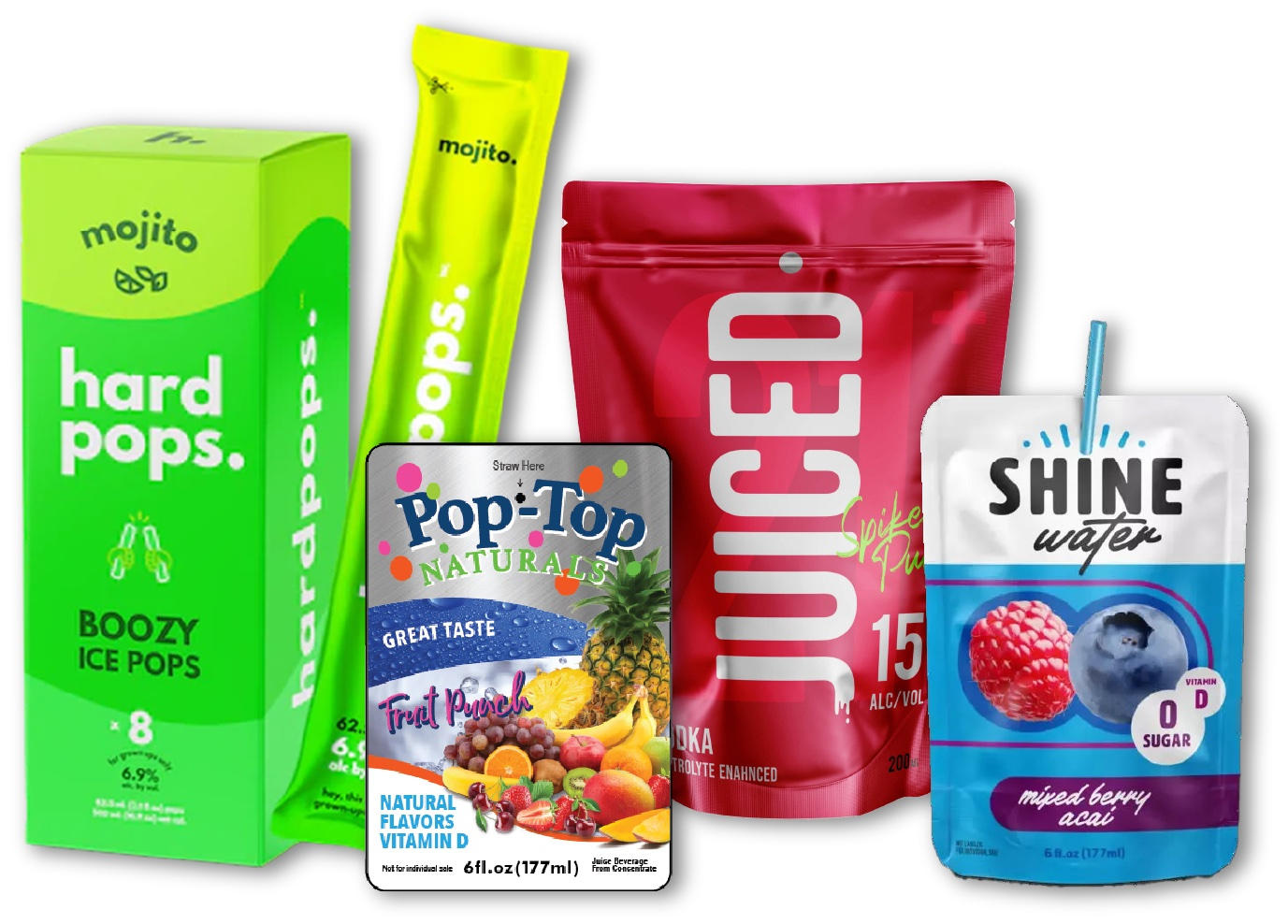Among TopPop&rsquo;s offerings are adult ice pops in flexible sachets and juice and water products in stand-up pouch packaging.