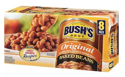 The eight-pack carton is a popular seller at club stores, but likely too large a format for traditional grocery. Thats's why Bush Brothers is testing smaller four-packs, using CM/CP partners to help commercialize the project.