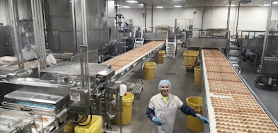 White Castle’s Louisville, Ky. factory operates three shifts, six days a week. It serves about half of the U.S. retail volume, processing tens of thousands of pounds of meat in making 800,000 sliders per day.