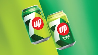 5 7up Reg Zero Stubby Cans