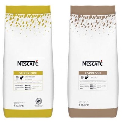 Nestlé Portugal has switched to monomaterial packaging for its Nescafé coffee packs for professionals.