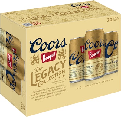 Coors Banquet Legacy Collection case pack packaging design