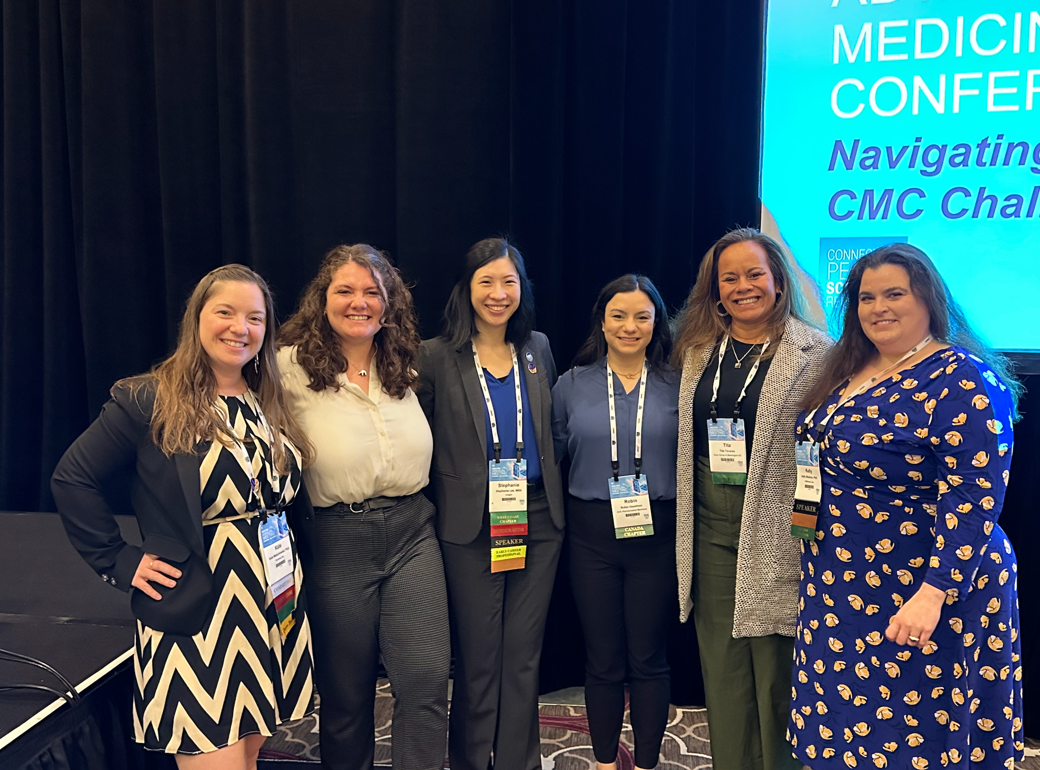 Panelists (from left): Kate Malachowski, PhD; Nina Rosso; Stephanie Lee, MBS; Robin Usselman; Tita Tavares; Kelly Waldron, PhD.