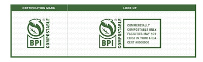 The BPI Certification Mark indicates third-party verification of compostability for manufacturers and brand owners to use on products and packaging and for consumers, end users, and composters to use when determining whether or not a product or package is compostable