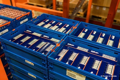 Procter & Gamble and German drugstore dm's adoption of GS1's reusable transport box extends to 32 Gillette brand items.