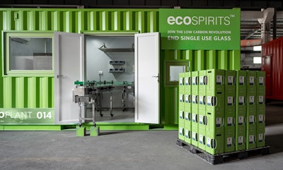 Refilling can be done at local bottling facilities that contain a proprietary filling technology, a containerized semi-automated packaging facility dubbed the ecoPLANT, to reduce the distance the heavy bottles must travel.